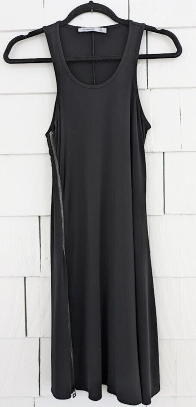 Polo Garage Women's Size 1 Sleeveless Racerback A-Line Dress Faux Side Zip Decor
